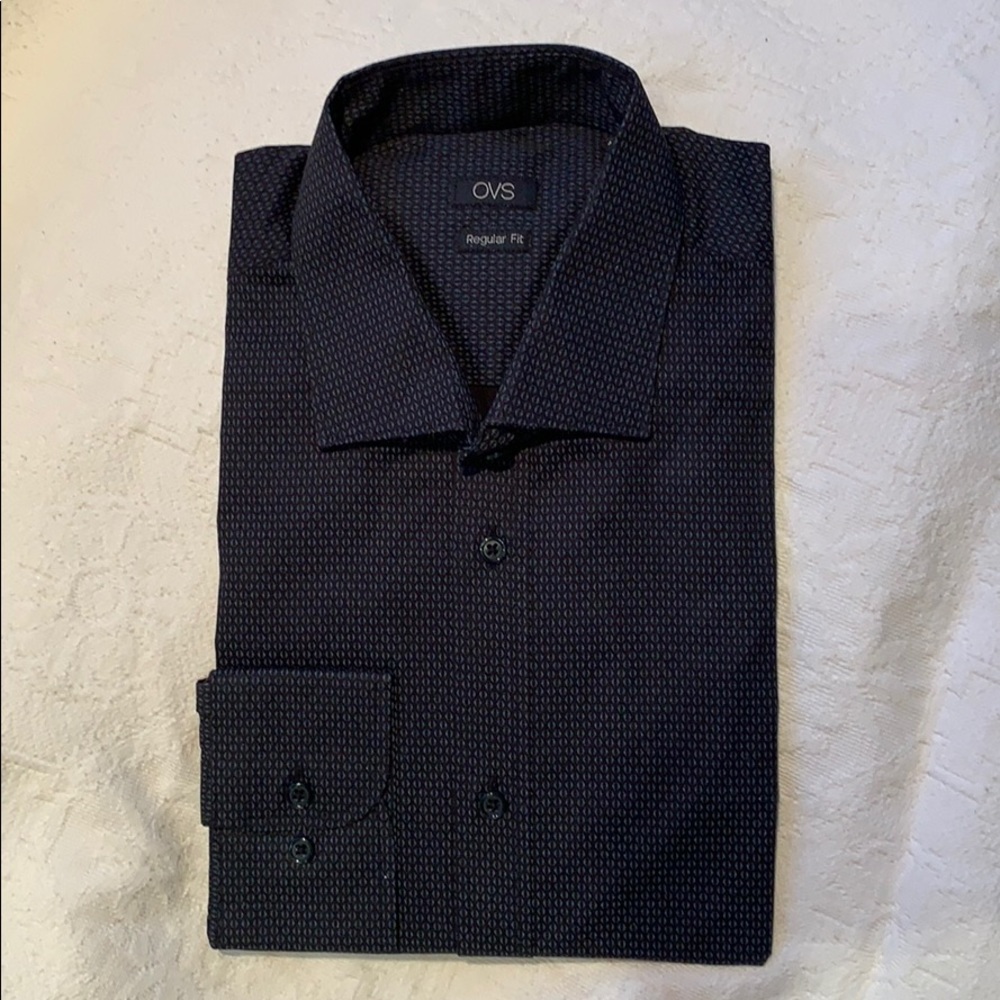 Men’s Dress Shirt color Navy & Black NEW